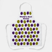 Groene en zwarte olijven keuken schort voor vrouwe (Voorkant)