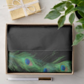 Groene en zwarte pacock-doezelaar tissuepapier (Geschenk)