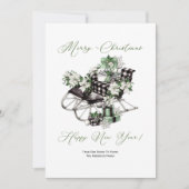  groene en zwarte pillen voor kerstmis feestdagenkaart (Voorkant)