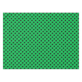 Groene en zwarte poka Dots Tafelkleed (Voorkant (Horizontaal))