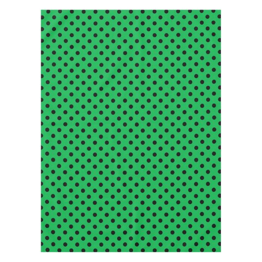 Groene en zwarte poka Dots Tafelkleed (Voorkant)
