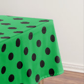 Groene en zwarte poka Dots Tafelkleed (Voorbeeld)