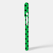 Groene en zwarte polka stippen Case-Mate iPhone case (Achterkant / Links)