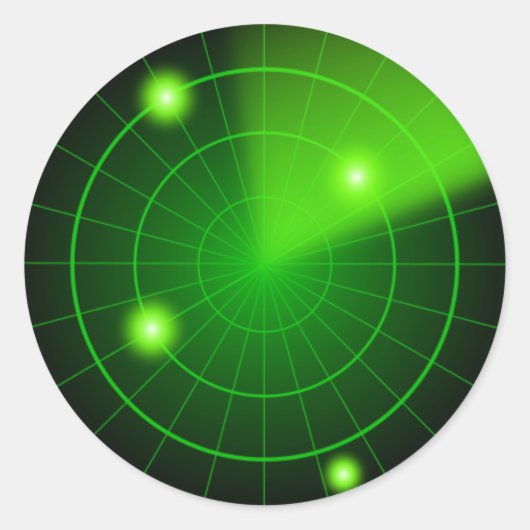 Groene en zwarte radar sticker (Voorkant)