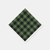 Groene en zwarte spelden servet (Hoek)