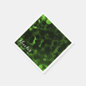 Groene en zwarte Stippen Moderne grafische kaart Servet (Hoek)