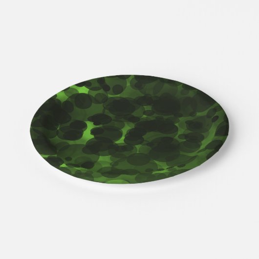 Groene en zwarte Stippen Moderne grafische partij Papieren Bordje (Gekanteld)