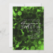 Groene en zwarte Stippen Moderne grafische partiju Kaart (Voorkant)