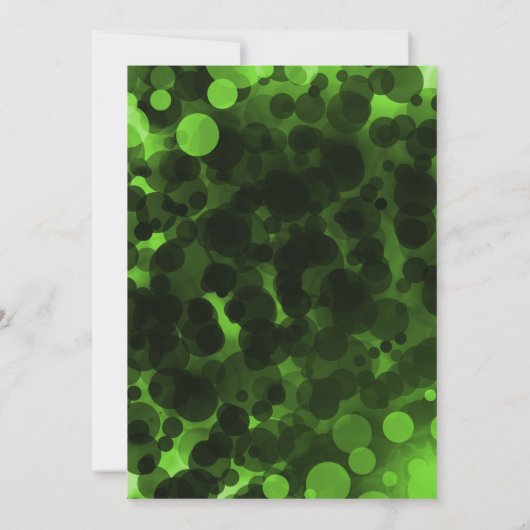 Groene en zwarte Stippen Moderne grafische partiju Kaart (Achterkant)