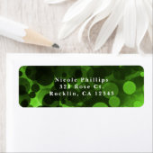 Groene en zwarte Stippen Moderne uitnodiging voor  Etiket (Insitu)