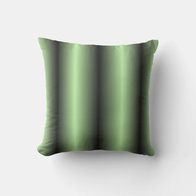 Groene en zwarte streep buitenkussen (Voorkant)