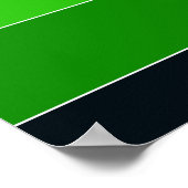 Groene en zwarte strepen poster (Hoek)