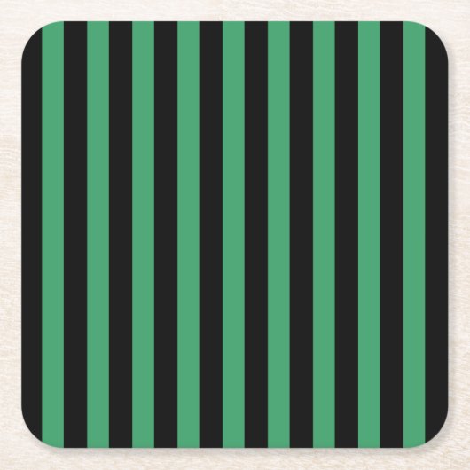 Groene en zwarte strepen van snoep kartonnen onderzetters (Voorkant)