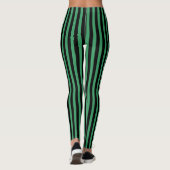 Groene en zwarte strepen van snoep leggings (Achterkant)