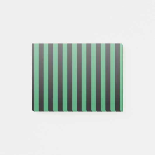 Groene en zwarte strepen van snoep post-it® notes (Voorkant)