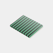 Groene en zwarte strepen van snoep post-it® notes (Schuin)