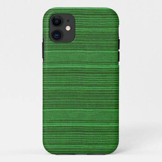 groene en zwarte textielstrepen Case-Mate iPhone case (Achterkant)