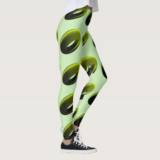 Groene en zwarte verloopringen leggings (Rechts)