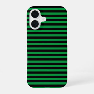 Groene en zwarte verticale strepen iPhone 16 hoesje