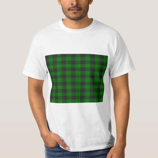 Groene en zwarte vlecht t-shirt (Voorkant)