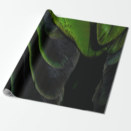 Groene en zwarte vlechttextiel cadeaupapier (Uitgerold)