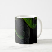 Groene en zwarte vlechttextiel koffiemok (Voorkant rechts)