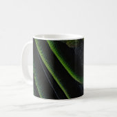 Groene en zwarte vlechttextiel koffiemok (Voorkant links)