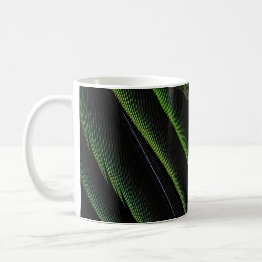 Groene en zwarte vlechttextiel koffiemok (Links)