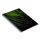 Groene en zwarte vlechttextiel notitieboek (Rechterzijde)