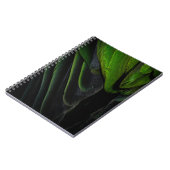 Groene en zwarte vlechttextiel notitieboek (Linkerzijde)