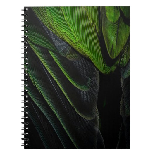 Groene en zwarte vlechttextiel notitieboek (Voorkant)