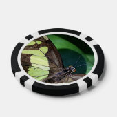 Groene en zwarte vlinders poker chips (Enkel)