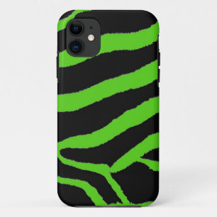Groene en zwarte zebra bontprint Case-Mate iPhone case