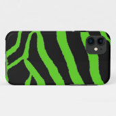 Groene en zwarte zebra bontprint Case-Mate iPhone case (Achterkant (horizontaal))