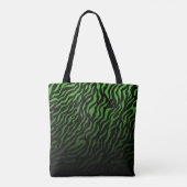 Groene en zwarte zebraprint: Stijlvol Tote Bag (Achterkant)