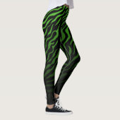 Groene en zwarte zebrastrepen: stijlvolle Leggings (Rechts)