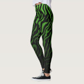 Groene en zwarte zebrastrepen: stijlvolle Leggings (Links)