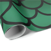 Groene en zwarte zeemeerminnende vis cadeaupapier (Rol Hoek)