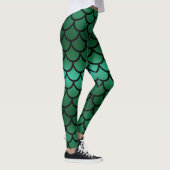 Groene en zwarte zeemeerminnende vis leggings (Rechts)