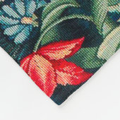 Groene ENERGIE, BOSBOUWDIEREN, hazen, groene Flore Fleece Deken (Hoek)