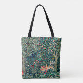 Groene ENERGIE, BOSBOUWDIEREN, hazen, groene Flore Tote Bag (Achterkant)