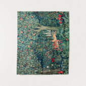 Groene ENERGIE, BOSBOUWDIEREN, hazen, groene Flore Wandkleed (Voorkant)