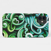 Groene energie wervelt Case-Mate iPhone case (Achterkant (horizontaal))