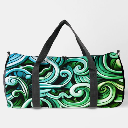 Groene energie wervelt plunjezak (Achterkant)