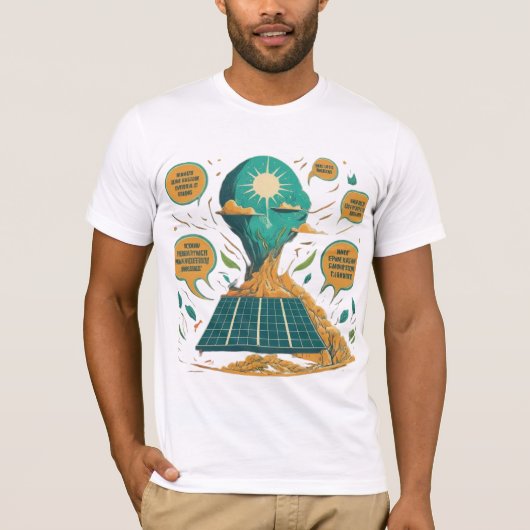 groene energie, zonnepaneel t-shirt (Voorkant)