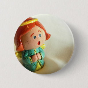 Groene Engel II Ronde Button 5,7 Cm