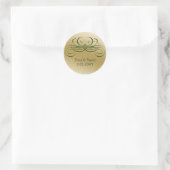 Groene envelop afdichting ronde sticker (Tas)