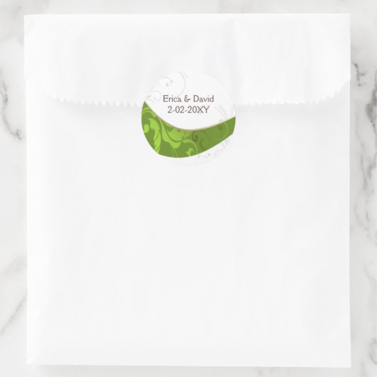 Groene envelop afdichting ronde sticker (Tas)