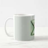 Groene envelop Roze liefdeshart Koffiemok (Links)