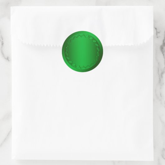 Groene envelopzegel ronde sticker (Tas)